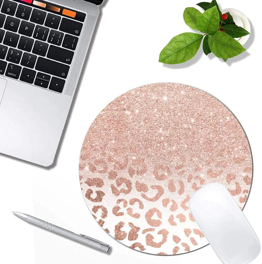 Rose Gold Glitter Mouse Pad
