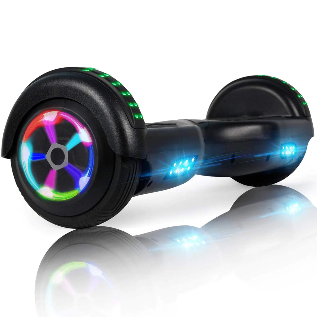 LIEAGLE Hoverboard 6.5" Self Balancing Scooter Hover Board with Many Certified Wheels LED Lights for Kids Adults Black
