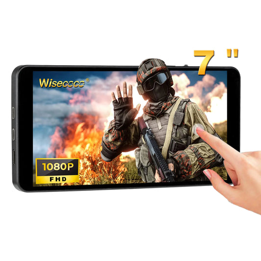 wisecoco 7 inch Portable Monitor 1080P FHD Pocket Monitor Touchscreen Display Gaming Monitor for boxes/PS4/XBOX/Switch