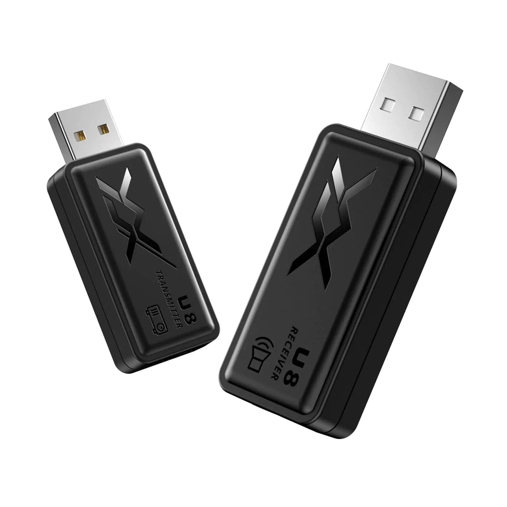 Wireless Audio Transmitter Receiver Mini 2.4Ghz＜25ms Ultra Low Latency MEVOSTO TV/Projector Audio Transfer Plug & Play Auto Pairing for Soundbar/Speaker to Smart TV PC Home Cinema Stereo